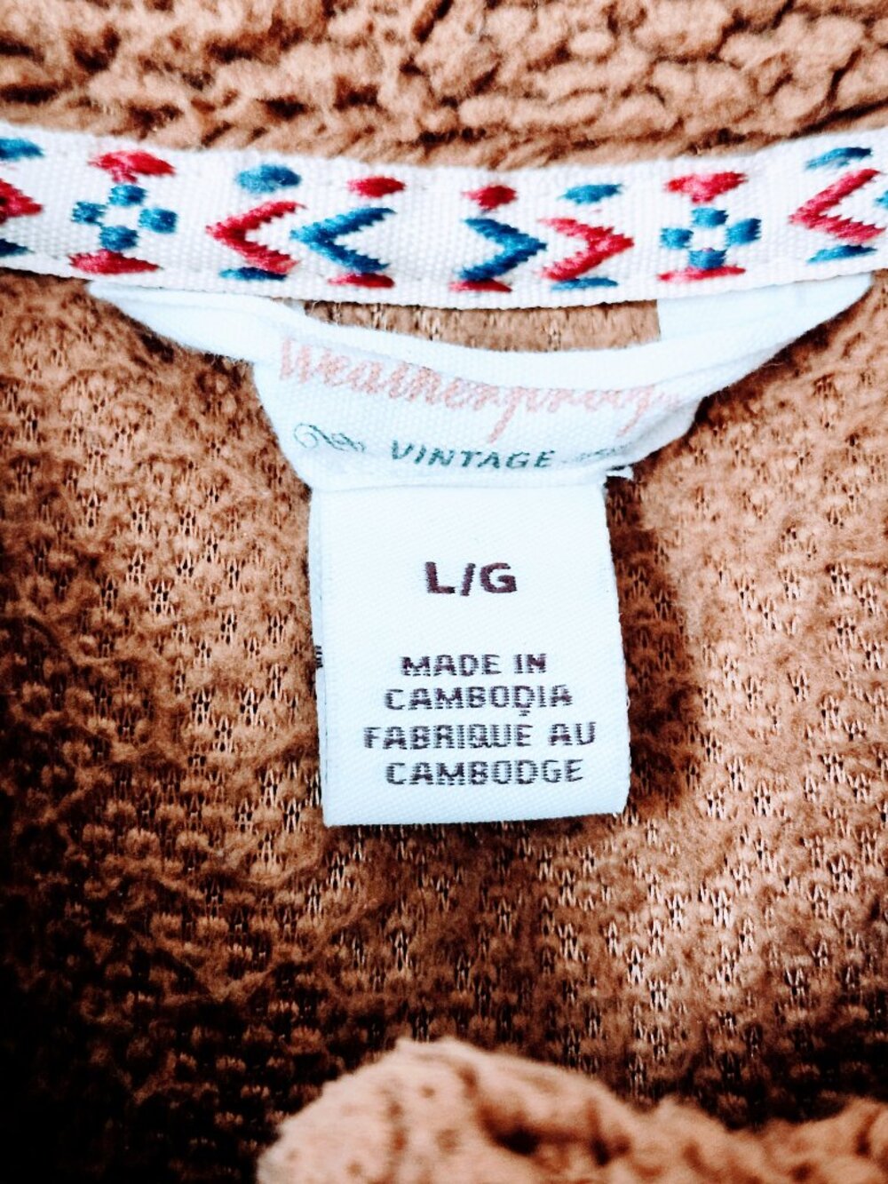Weatherproof Vintage Camel Brown Faux Shearling Teddy Shacket Button-Up Coat - Picture 10 of 10